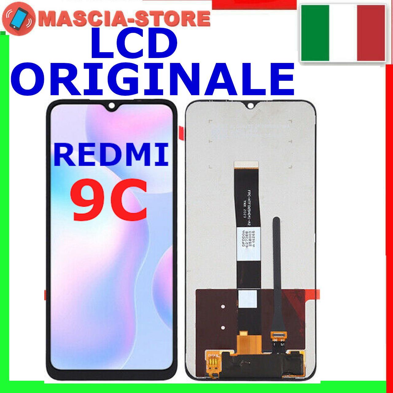 DISPLAY LCD TOUCH SCREEN XIAOMI REDMI 9C M2006C3MG VETRO SCHERMO MONITOR NERO