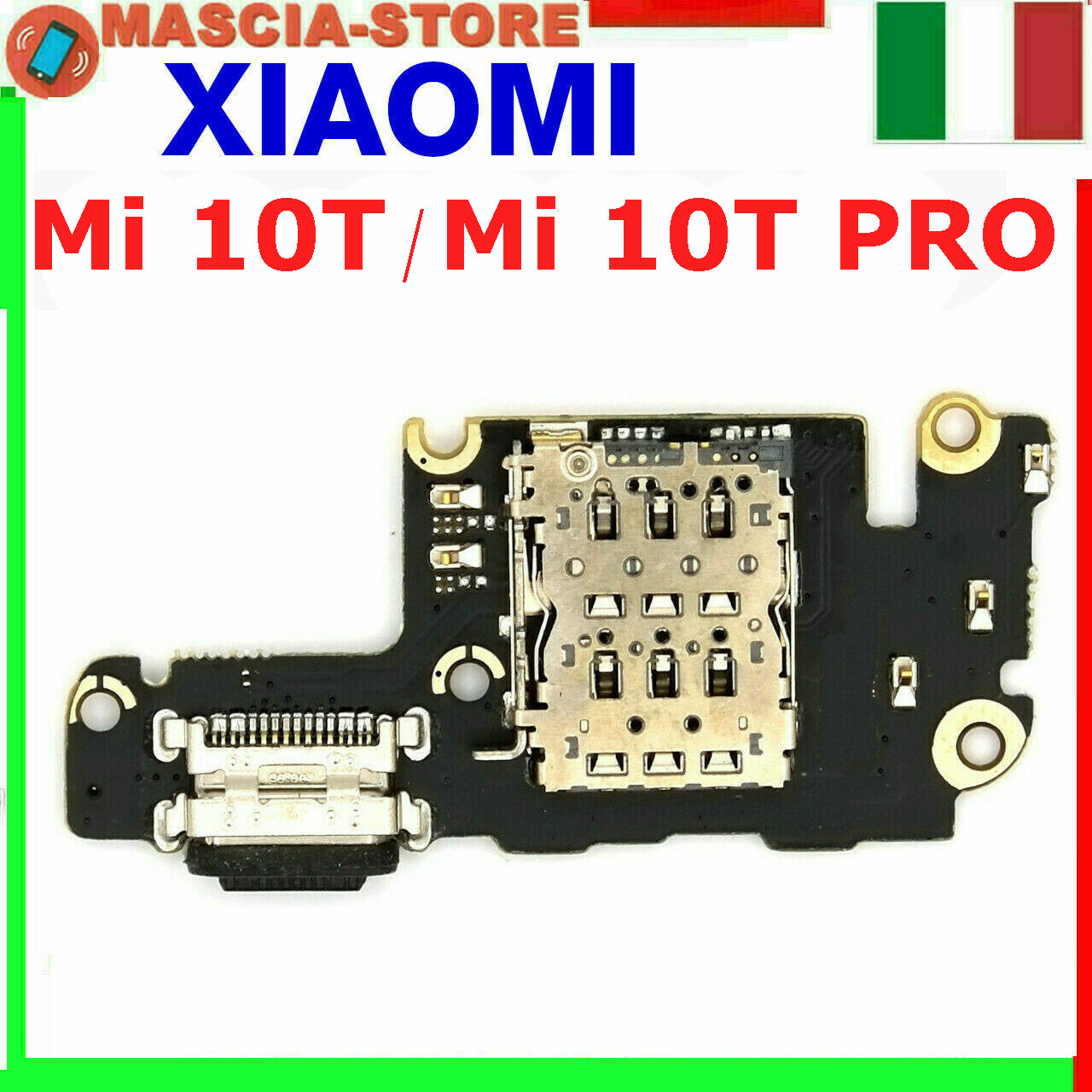 XIAOMI MI 10T / MI 10T PRO 5G CONNETTORE FLEX CARICA RICARICA + LETTORE SIM CARD